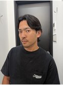 メンズセンターパート