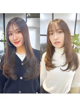 クラス 表参道(CLASSE)の写真/バサバサしないデジタルパーマで憧れの質感に♪コテで巻いた仕上がりが続くレイヤーカットを。