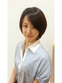 ■ローウェートグラデーション丸みショートボブ