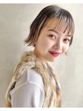 アリエッタ アザブ(ARIETTA AZABU) 《デザインカラー  》インナーカラー　切りっぱなし　ミニボブ☆