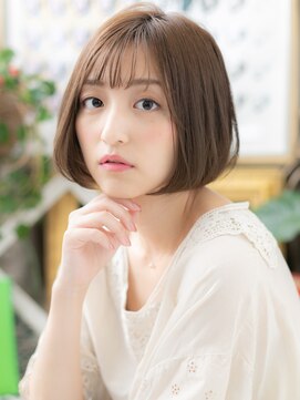 カバーヘア ブリス 川口(COVER HAIR bliss) ナチュラルモード艶カラー小顔前下がりボブT2川口20代30代40代