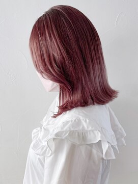 アルバム 新宿(ALBUM SHINJUKU) ピンクベージュ_外ハネボブセクションカラー_ba391451