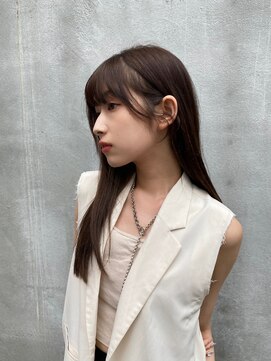 サンプラス(san+) 【マユコ】ストレートフルバング小顔ヘアフェイスレイヤー