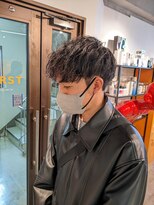 コワファーストナガサキシャンプーボーイ(COIFF1RST NAGASAKI SHAMPOO BOY)&nbsp;前下がりマッシュ×ソフトツイストスパイラルパーマ