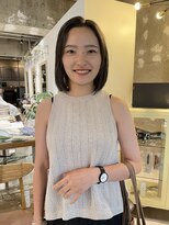 ゼストカロン(ZEST Kalon)&nbsp;ミディアムボブ 切りっぱなしボブ オリーブグレージュ『IBU』