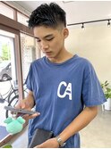 ○メンズ刈り上げアップバングソフトフェード20代30代40代