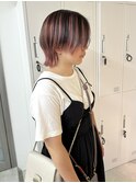 【loje】ピンクアンブレラカラー/イメチェンショートウルフ