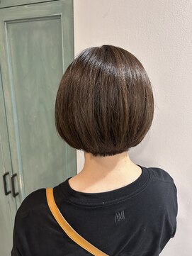 ヘアサロン ナノ(hair salon nano) ナチュラルハイライトカラー×丸みショートボブ