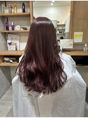 艶感レッドバイオレット×ゆるウェーブロング