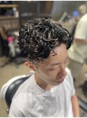 ハードパーマ×センターパート　〈吉祥寺〉〈バーバー〉　