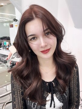 アルバム 渋谷パルコ(ALBUM) フェイスフレーミング暗めカラー韓国ヘアロング_F1106