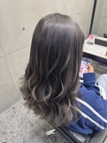 パヌポン(PANUPON)&nbsp;ダブルカラーケアブリーチベージュハイライトバレイヤージュ