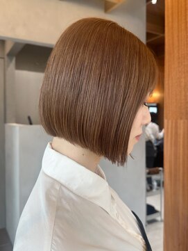 ロンド ボーイ 表参道(Lond BOY) グレーブラウン/ミディアムレイヤーカット/ダークアッシュ/原宿