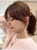 三鷹レイヤーカット韓国ダブルカラー顔周り前髪カットボブ