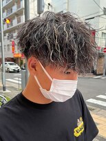 エルマーク 四条烏丸(L-MARK)&nbsp;ハイライト/メッシュ/ツイストパーマ/ツーブロック/メンズ