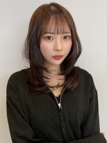 ソラ 広尾店(SORA)&nbsp;ミディアムレイヤー/オリーブベージュ/ハッシュカット