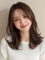 カノエ 福岡香椎店(canoe)&nbsp;レイヤーカット 透明感カラー アッシュブラウン 髪質改善 20代