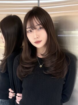 ルームバイシー 新宿(Loom. by Sea) イメチェン×ピンクベージュ/前髪/アンブレラカラー