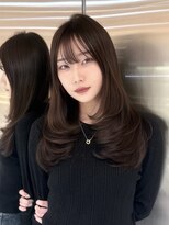 ルームバイシー 新宿(Loom. by Sea) イメチェン×ピンクベージュ/前髪/アンブレラカラー