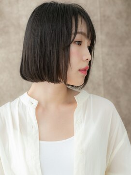 カバーヘア ブリス 川口(COVER HAIR bliss) 黒髪アッシュ似合わせカット美髪切りっぱなしボブX川口30代40代