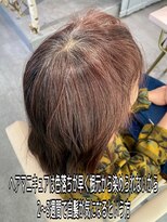 イロドリ 千歳船橋店(irodori)&nbsp;ノンジアミンカラーで叶う白髪染めのピンクブラウン