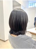 【浦安】簡単アイロンで巻くだけくびれボブ×暗髪カラー