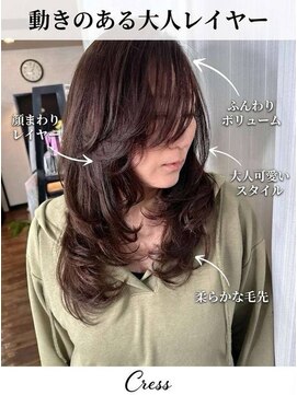 クレス(Cress) 顔周り診断/髪質改善/30代/40代/50代/レイヤーカット/縮毛矯正