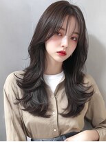 サロンドアイ(salon de i)&nbsp;くびれ韓国ロング × グレージュ