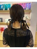 0508 リボンアレンジでつくる大人かわいいツインヘア◎