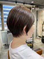 トランクヘアデザイン 大宮(TRUNK hair design)&nbsp;大人可愛い丸みショート｜小顔ショート×艶ブラウン
