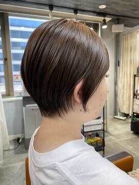 トランクヘアデザイン 大宮(TRUNK hair design) 大人可愛い丸みショート｜小顔ショート×艶ブラウン