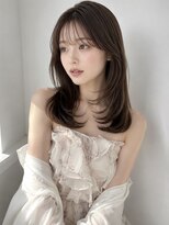 ユーフォリア 青山(Euphoria)&nbsp;【担当きょうこ】顔周りレイヤーミディアム抜け感透明感ベージュ