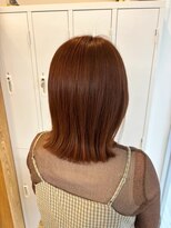 ナビ 船橋駅(nabi) ブリーチなしワンカラーでつくるオレンジピンクカラー