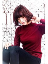 メルクマール(MERKMAL)&nbsp;ミックスカールの小顔ボブ。