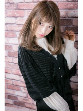 ジャスト ヘア アネックス 久里浜店(just hair ANNEX) 内巻きセミロング #グラデーション ＃ハイトーン