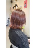 【大人可愛い】外はねロブ人気オレンジヘア小顔つや髪