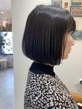 シー バイ ロンド 新宿(Sea by Lond) 【佐藤健太郎】大人かわいい前下がりダークグレージュ小顔ボブ