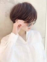 大人可愛い耳かけショートボブフォギーベージュ【江角力也】