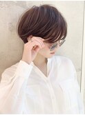大人可愛い耳かけショートボブフォギーベージュ【江角力也】