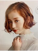 外ハネ切っぱなしボブ