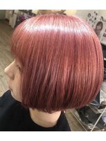 ヘアーブティック バグース(HAIR BUTIQUE Bagus)&nbsp;ブリーチオンカラー、ピンクベージュ系