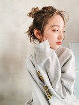 メーヴェ(Mowen)&nbsp;mowen×外ハネミディアム×ラフウェーブ×ブロンドカラー