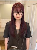 wine red × face layer