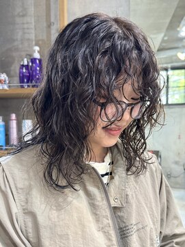 ナループロアオハナ(Nalu pu loa ohana) パーマ/顔まわりウルフ/ロングパーマ/ウルフパーマ/顔まわり