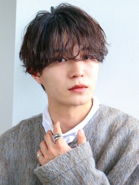 オーシャントーキョー 原宿(OCEAN TOKYO) 波巻きパーマメンズツイストスパイラルパーマシースルーマッシュ