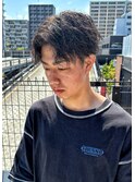 センターパート×ツイストスパイラル