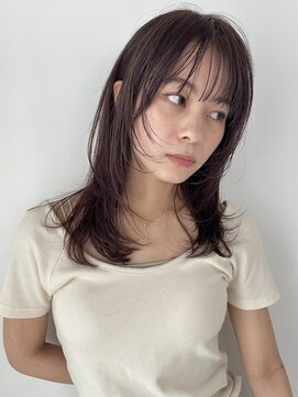 ディッセンバー 神宮前(December) ブラウンベージュ/顔まわりレイヤー/ミディアム