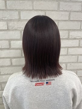 アッシュ 稲田堤店(Ash) 外ハネミディアムボブ×ナチュラルピンク