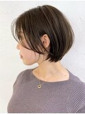 ショート美髪顔周りレイヤーグレージュくびれヘア_ba374482