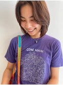 レイヤーで無造作に柔らかい質感の自然なボブです！レイヤーボブ